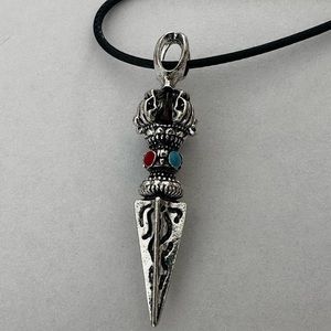 Tibetan Buddhist Phurba Necklace